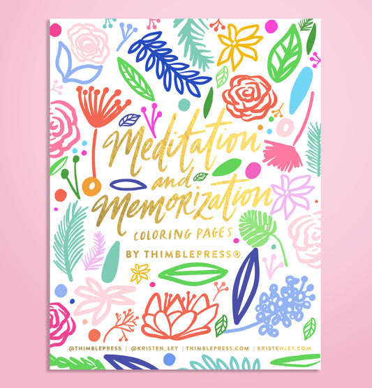 Meditation & Memorization Coloring Book